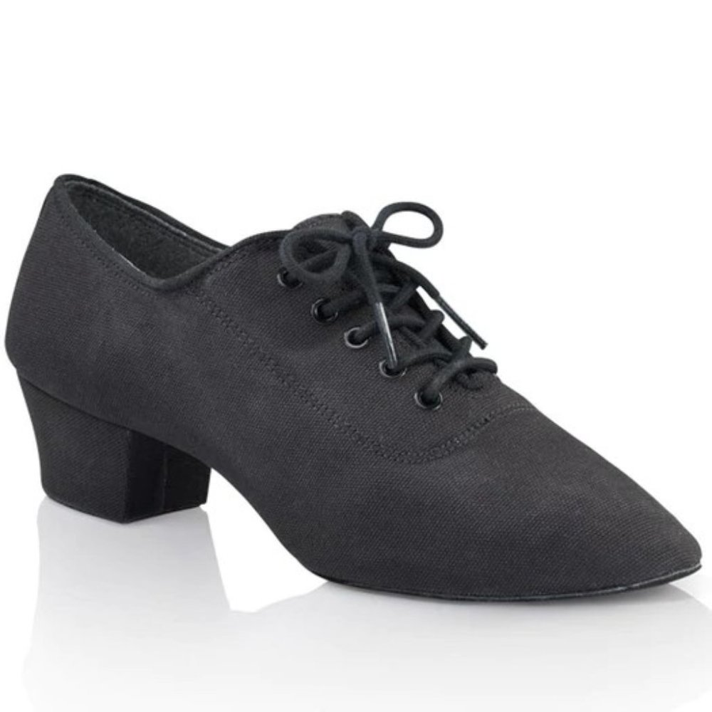7W 7 WIDE Capezio Womens BR74 Black Practice Cuban‎ Ballroom Dance Shoes Heels